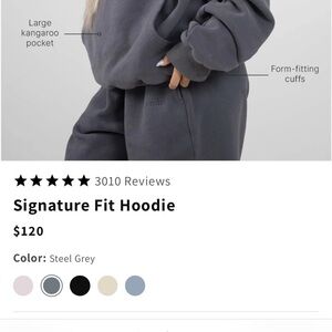 Comfrt Signature Fit Hoodie- steel grey- Size L